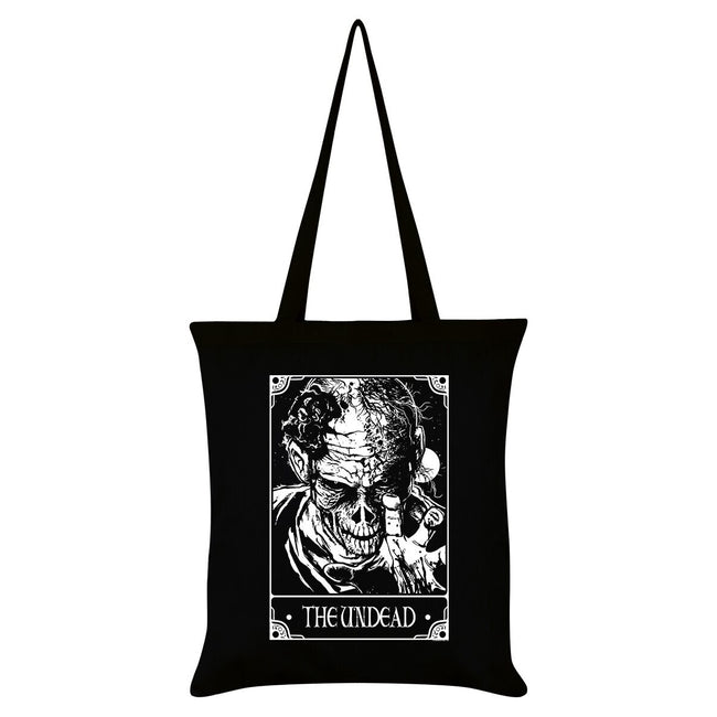 Black-White - Front - Deadly Tarot The Undead Tote Bag