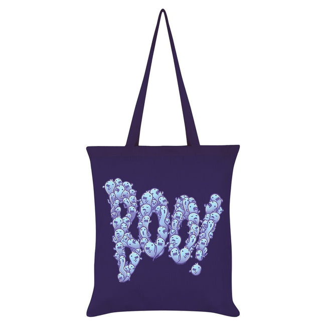 Purple-Blue - Front - Grindstore Ghostly Boo! Tote Bag