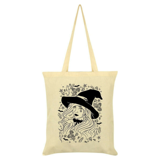 Cream-Black - Front - Grindstore Tote Bag