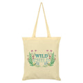 Cream-Green - Front - Grindstore Wild Child Tote Bag