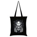 Black-White - Front - Grindstore Devil Fire Skeleton Tote Bag