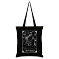 Black-White - Front - Deadly Tarot The Wizard Tote Bag