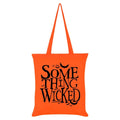 Orange-Black - Front - Grindstore Something Wicked Halloween Tote Bag