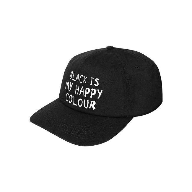 Black - Front - Grindstore Black Is My Happy Colour Baseball Cap