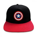Black-Blue-Red - Front - Captain America Logo Snapback Cap