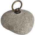 Gray - Front - Hill Interiors River Stone Door Stop