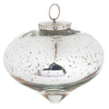 Silver - Front - The Noel Collection Teardrop Christmas Bauble