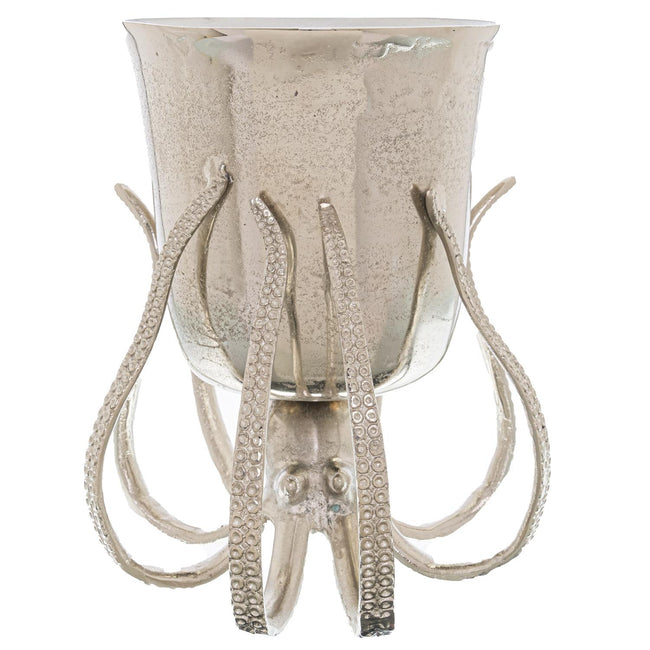 Silver - Front - Hill Interiors Octopus Champagne Bucket
