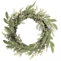 Sage Green - Front - Hill Interiors Christmas Ruscus And Eucalyptus Wreath