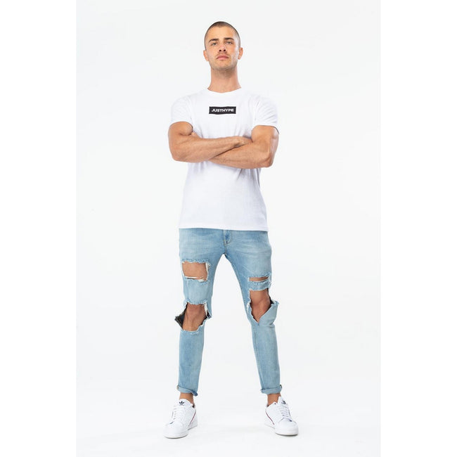White - Side - Hype Mens Towel T-shirt