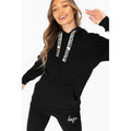 Black - Back - Hype Womens-Ladies Drawstring Pullover Hoodie