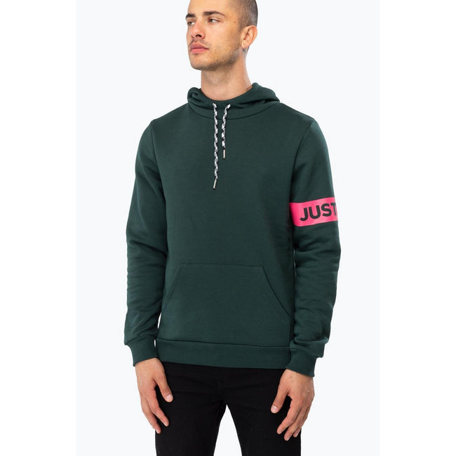 Forest - Front - Hype Mens Justhype Stripe Pullover Hoodie