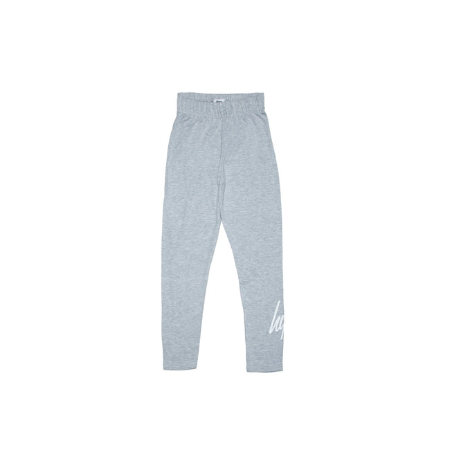 Gray - Front - Hype Girls Script Logo Leggings