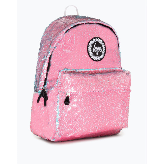 Pink-Turquoise - Side - Hype Drumstick Sequin Knapsack