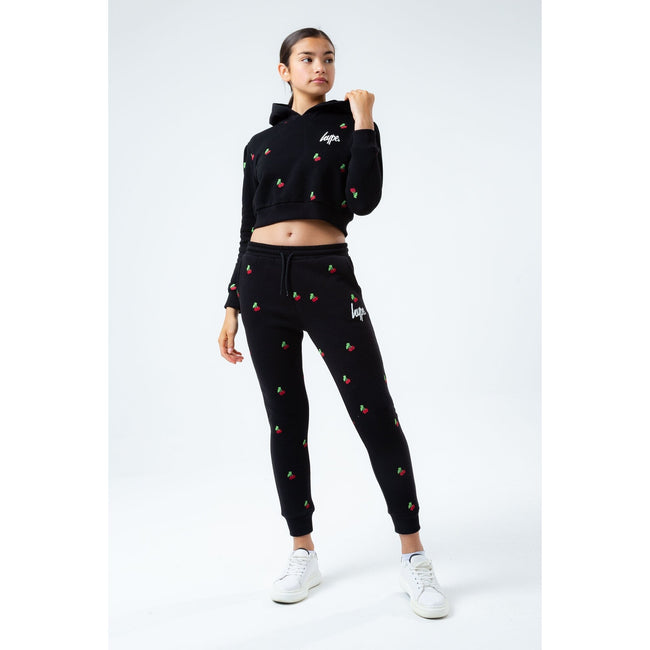 Black - Back - Hype Girls Cherry Sweatpants