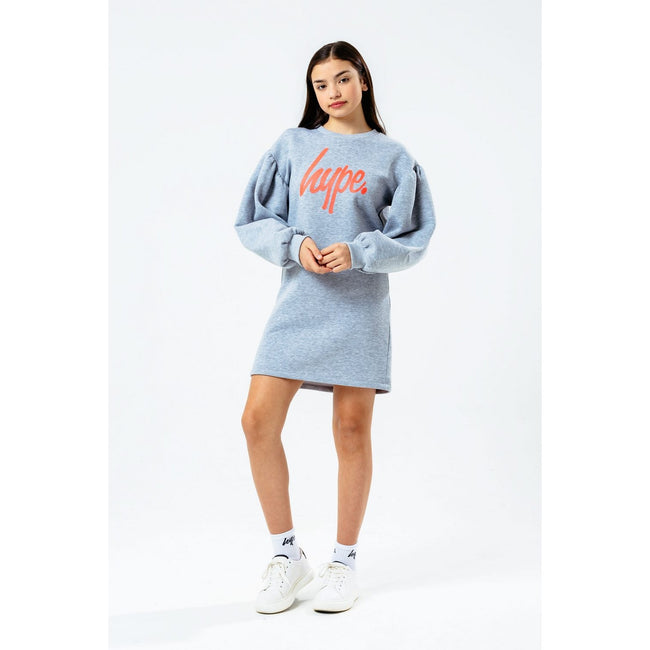 Gray - Pack Shot - Hype Girls Script Sweat Dress