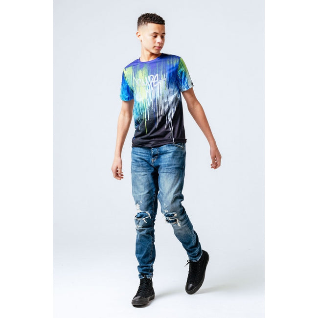 Blue-Black-Green - Back - Hype Boys Drips T-Shirt