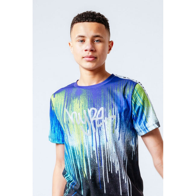 Blue-Black-Green - Lifestyle - Hype Boys Drips T-Shirt