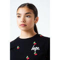 Black - Lifestyle - Hype Girls Cherry Crop T-Shirt