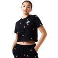 Black - Front - Hype Girls Cherry Crop T-Shirt