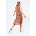 Terracotta Orange-Black - Lifestyle - Hype Womens-Ladies Scratch Flower Dress