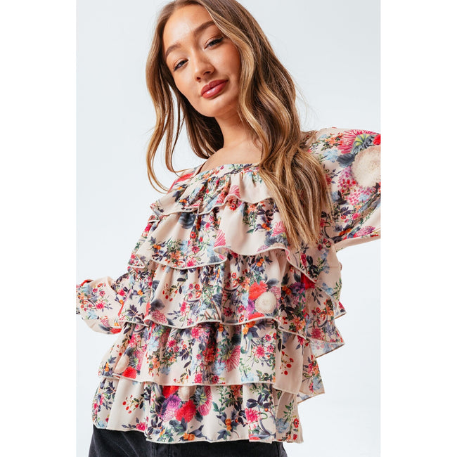 Multicolored - Lifestyle - Hype Womens-Ladies Antique Bloom Blouse
