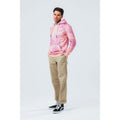 Pink - Side - Hype Mens Hawaii Half Pullover Hoodie