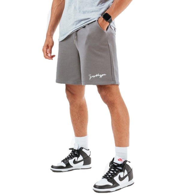 Charcoal - Front - Hype Mens Jersey Scribble Logo Shorts