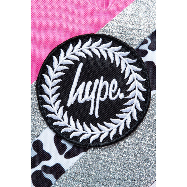 Gray-Pink-Black - Lifestyle - Hype Glitter Wave Leopard Knapsack