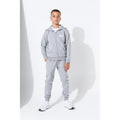 Gray - Side - Hype Childrens-Kids Mini Script Zip Hoodie