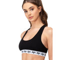 Black - Front - Hype Womens-Ladies Script Bralette