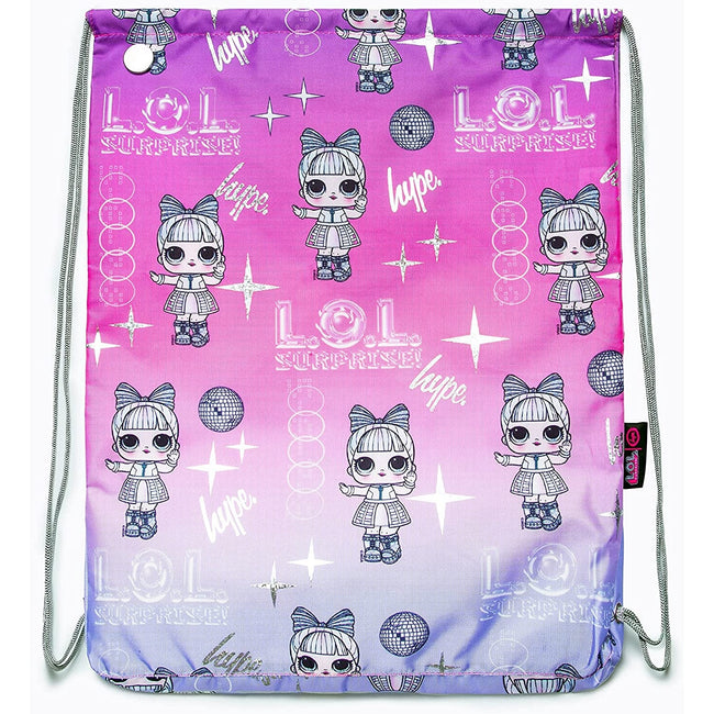 Pink-Lilac - Back - Hype LOL Surprise Dancebot Drawstring Bag