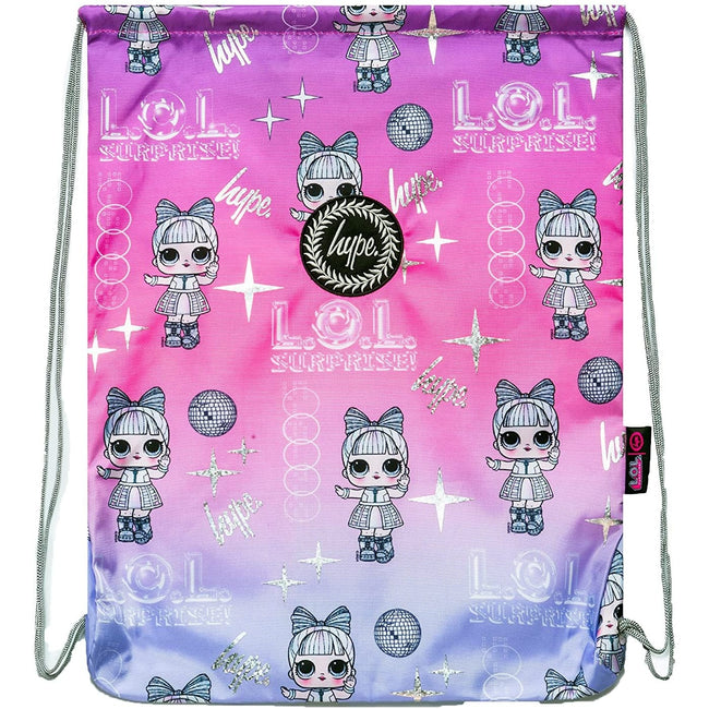 Pink-Lilac - Front - Hype LOL Surprise Dancebot Drawstring Bag
