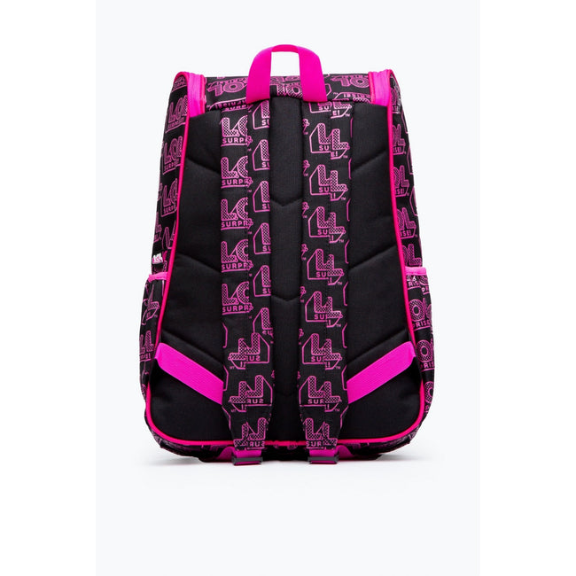 Black-Bright Pink - Back - Hype Logo LOL Surprise Knapsack