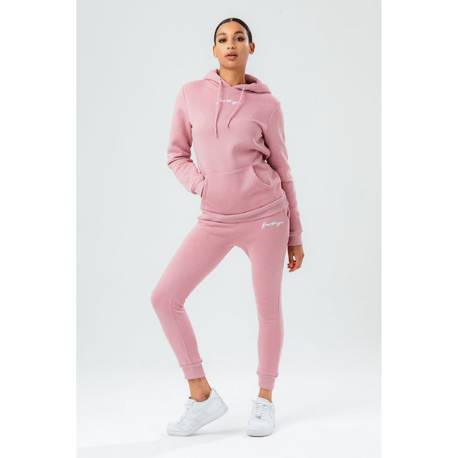 Pink - Back - Hype Womens-Ladies Scribble Hoodie