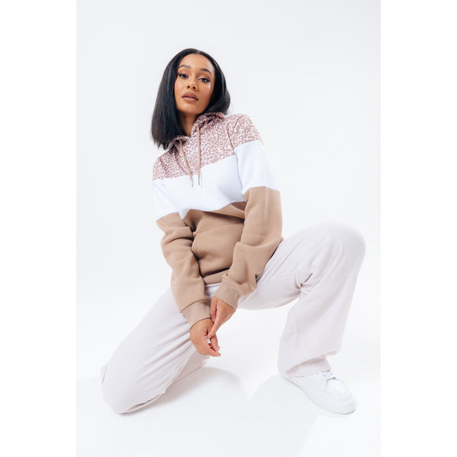 Nude-White - Lifestyle - Hype Womens-Ladies Leopard Hoodie
