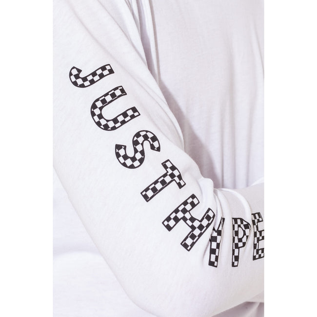 White - Side - Hype Boys Mini Script Long Sleeve T-Shirt