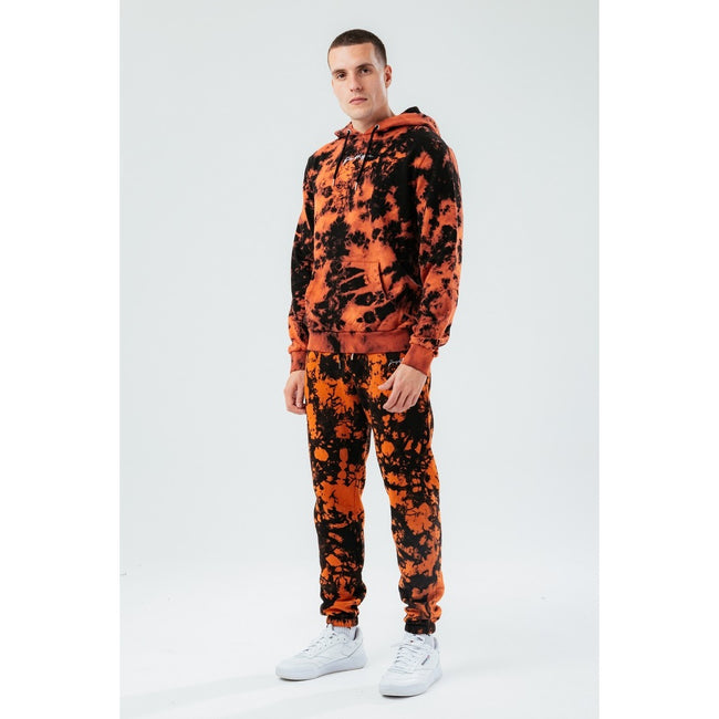 Black-Orange - Lifestyle - Hype Mens Tie Dye Hoodie