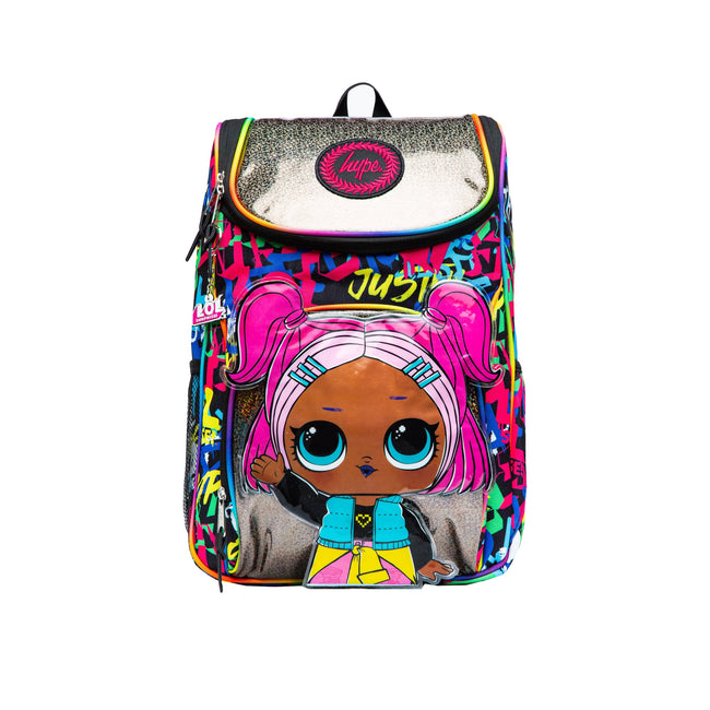 Black-Multicolored - Front - Hype LOL Surprise Knapsack