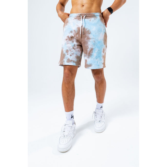 Pastel Blue-Brown - Back - Hype Mens Marble Dye Shorts