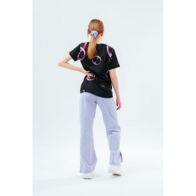Black - Side - Hype Childrens-Kids Bubble T-Shirt