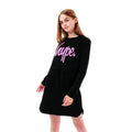 Black - Front - Hype Girls Script Drawstring Dress