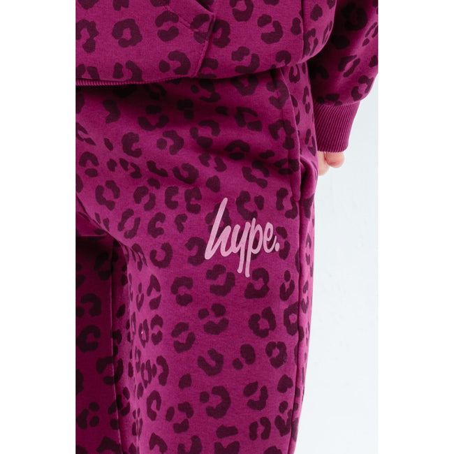Purple - Lifestyle - Hype Childrens-Kids Leopard Sweatpants