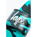 Blue - Side - Hype Childrens-Kids Wave Camo Sliders