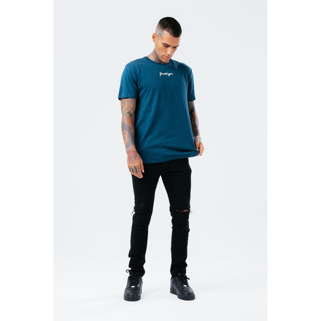Teal - Back - Hype Mens Scribble T-Shirt