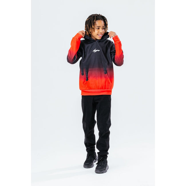 Black-Red - Back - Hype Boys Fade Scribble Hoodie