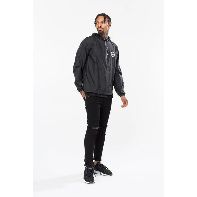 Black - Back - Hype Mens Crest Fishtail Jacket