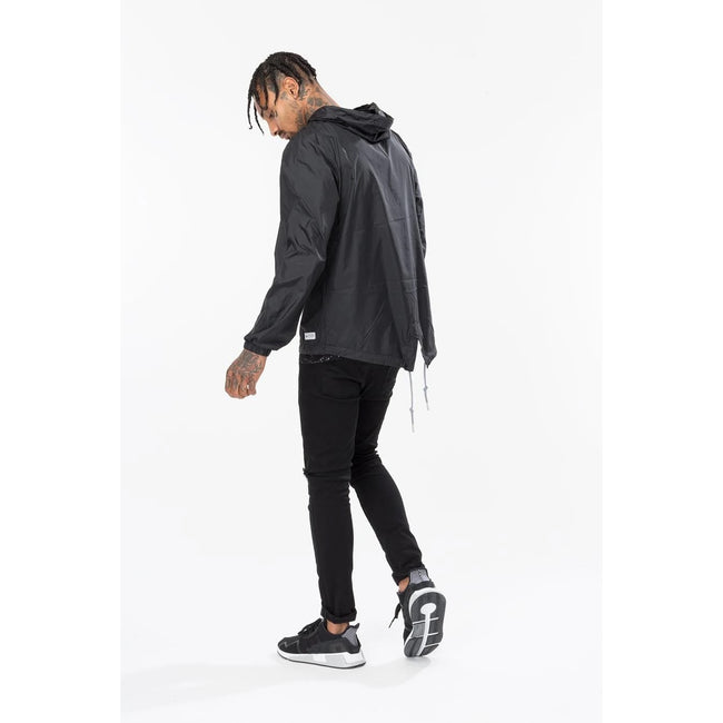 Black - Side - Hype Mens Crest Fishtail Jacket