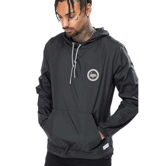Black - Front - Hype Mens Crest Fishtail Jacket