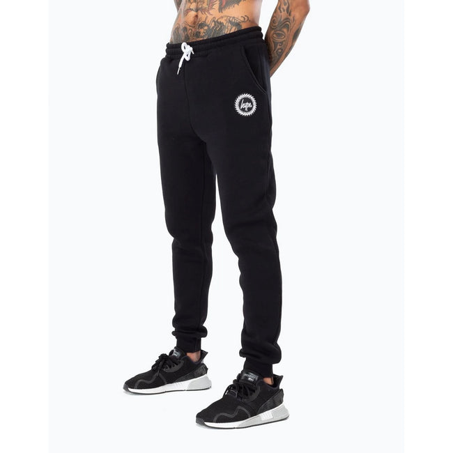 Black - Back - Hype Mens Crest Joggers
